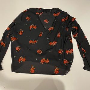 Scotch and Soda Floral Wrap Blouse - Size Medium